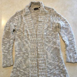 Brittany Blake Long Cardigan Gray & White Size Medium